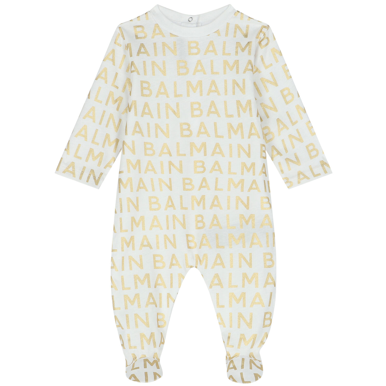 White & Gold Logo Babygrow Gift Set, 1, hi-res