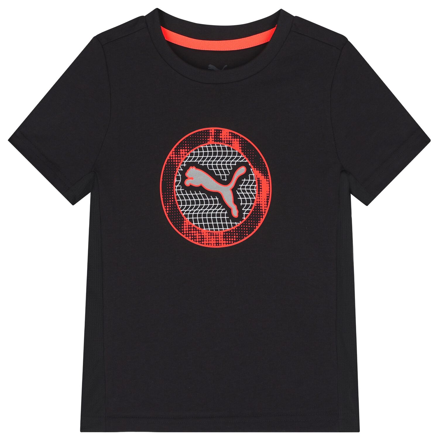 تي شيرت أسود بشعار للأولاد, 1, hi-res