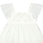 Girls White Tulle Dress, 1, hi-res