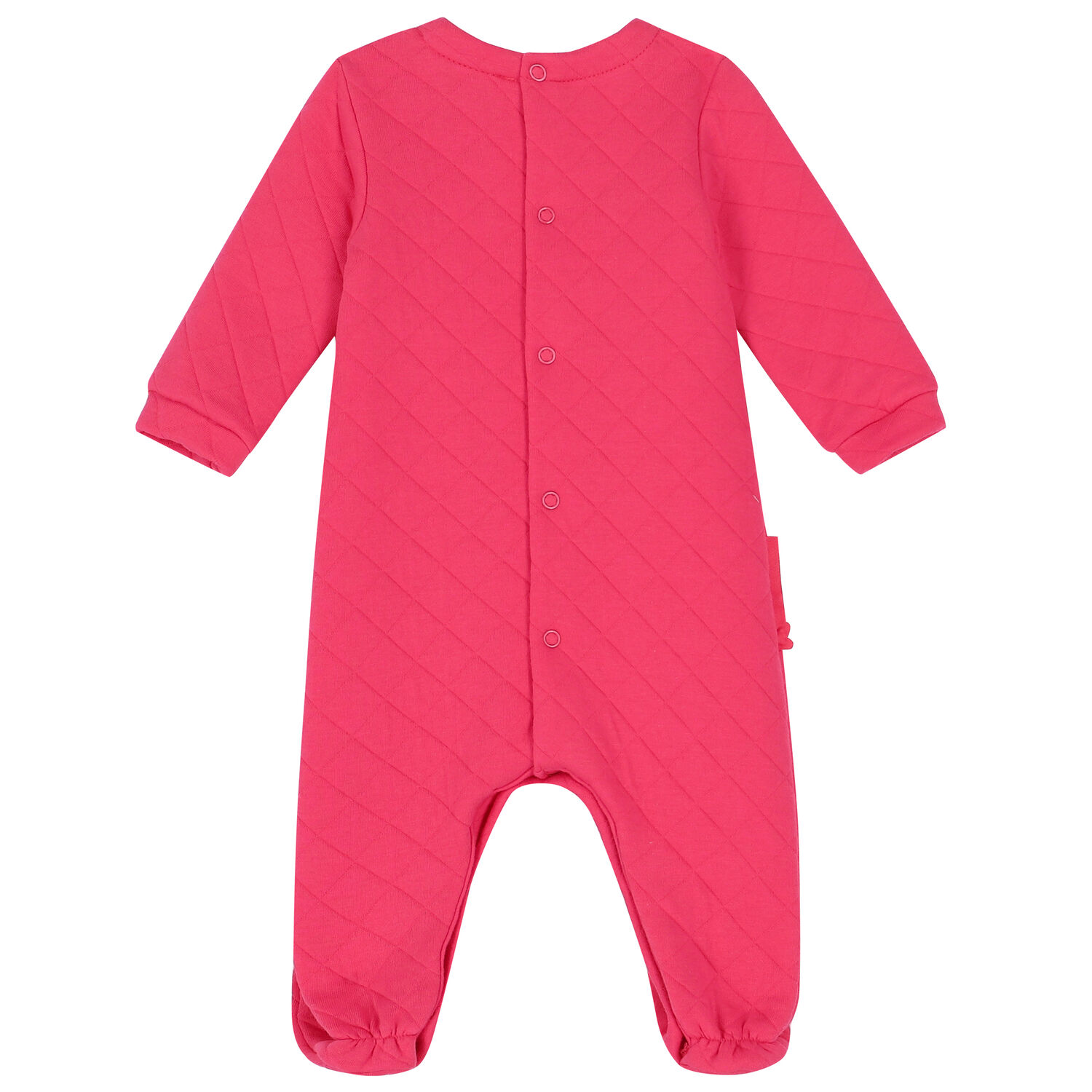 Baby Girls Pink Heart Babygrow, 1, hi-res