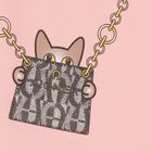 تيشيرت بطبعة حقيبة باللون الوردى للبنات, 1, hi-res