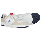 Boys White & Beige Logo Trainers, 1, hi-res
