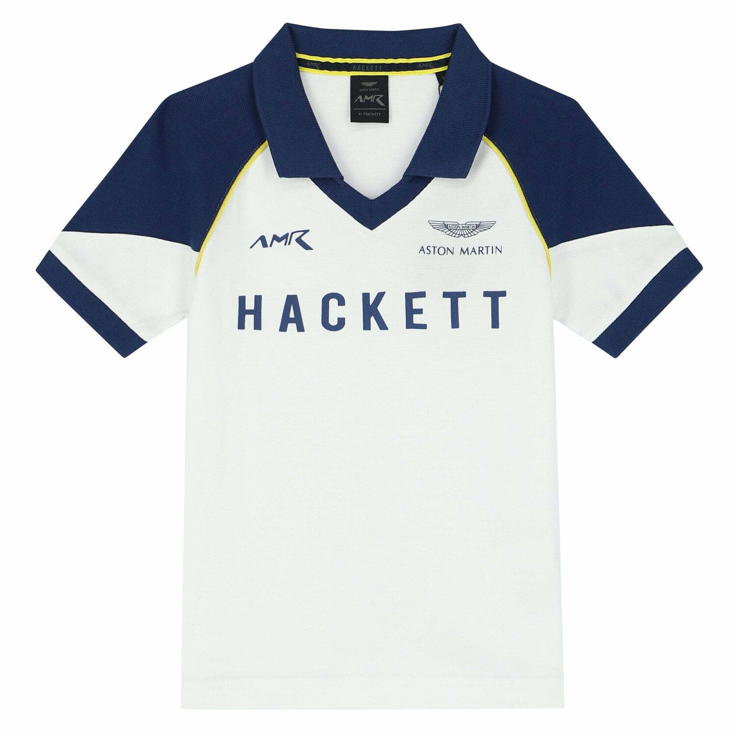 تيشيرت بولو بالشعار باللون الابيض للاولاد, 1, hi-res