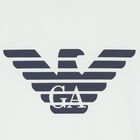 Boys White Logo Long Sleeve Top , 2, hi-res