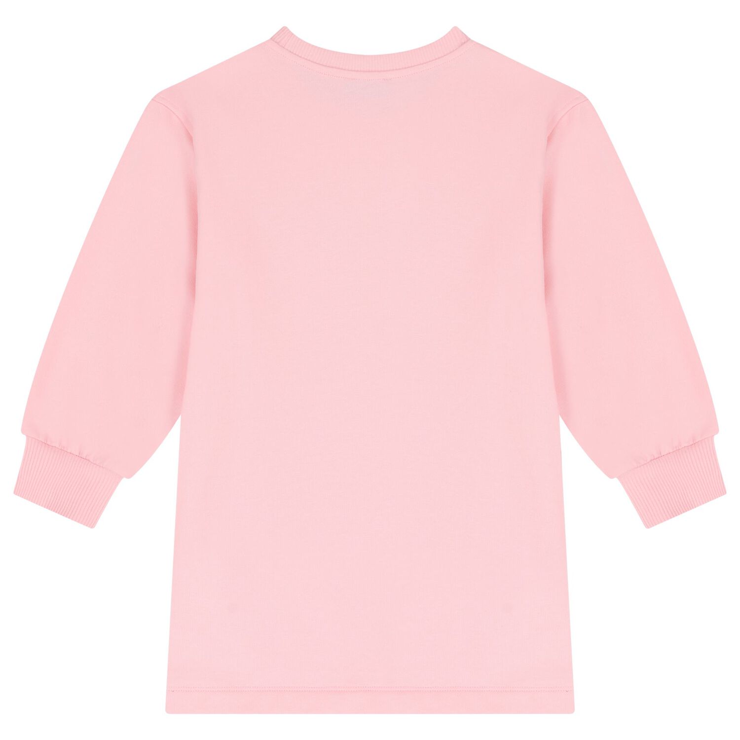 Girls Pink Teddy Bear Logo Dress, 1, hi-res