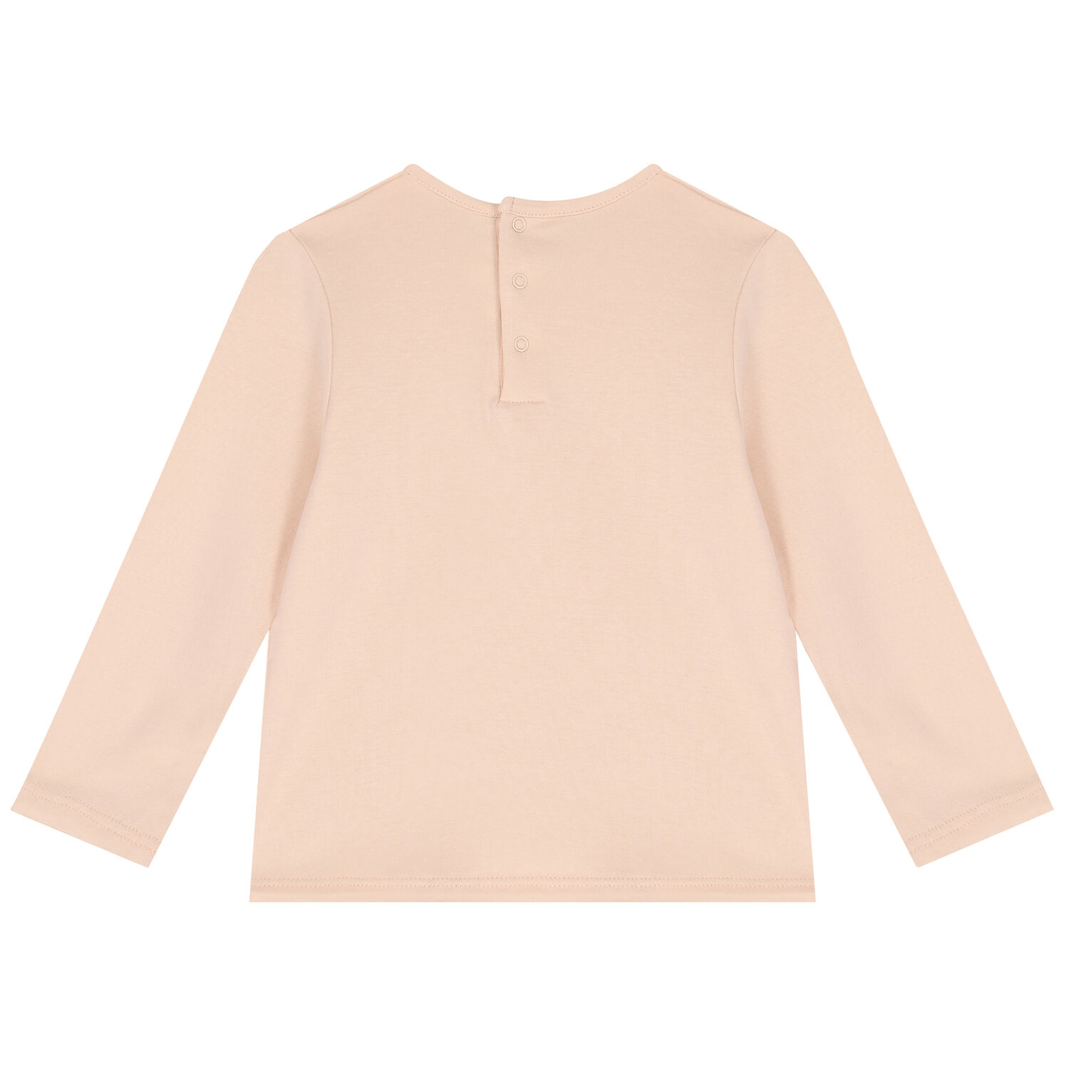 Younger Girls Pink Logo Long Sleeve Top, 1, hi-res