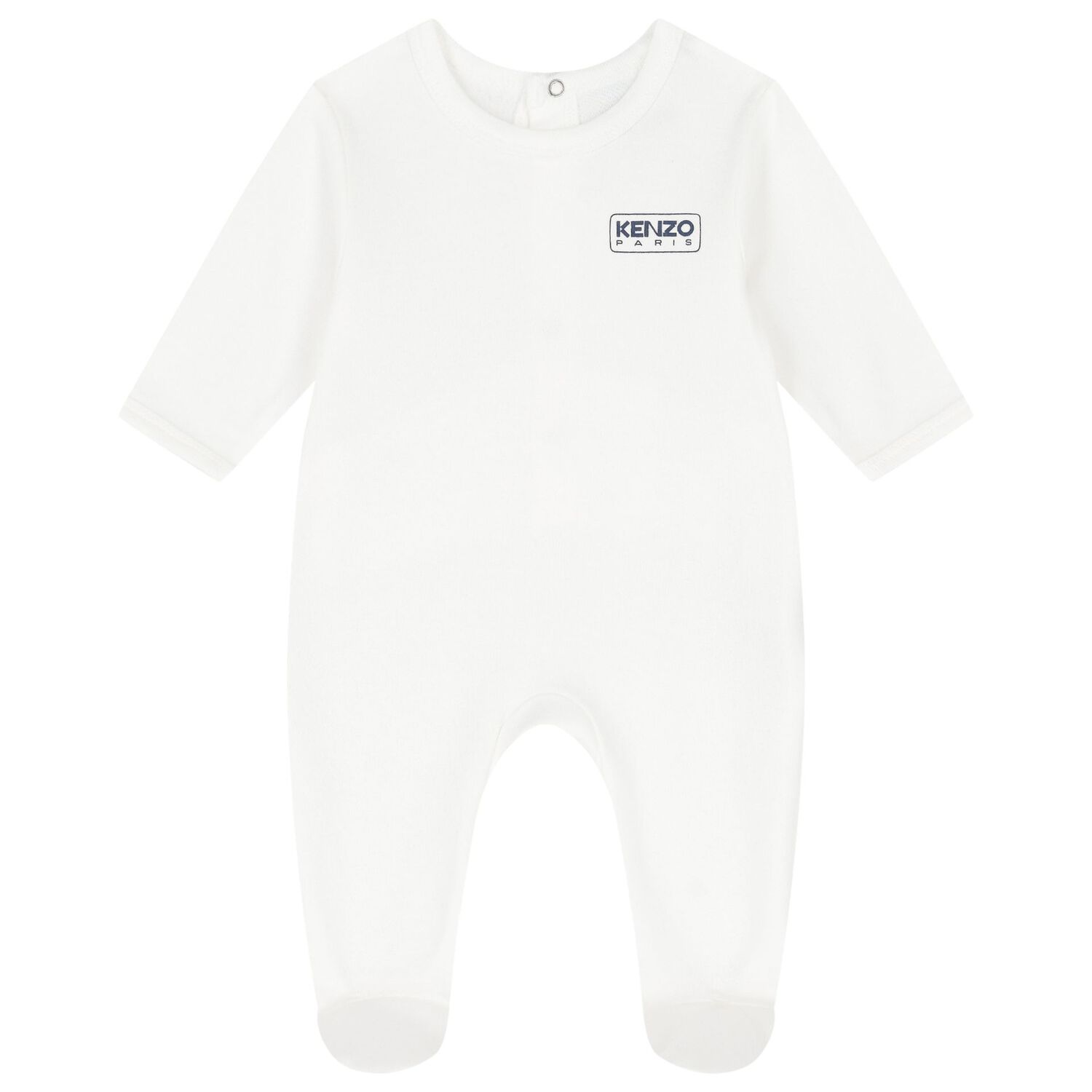 افرول أطفال بالشعار باللون الكحلي والأبيض ( من قطعتين), 1, hi-res