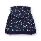 بلوزة بغطاء للراس وسحاب باللون الكحلي والوردي للبنات, 1, hi-res