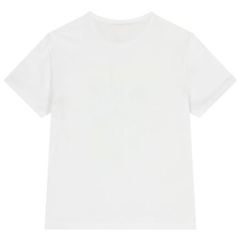 Girls White & Neon Green T-Shirt