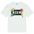 Boys White Logo T-Shirt, 3, hi-res