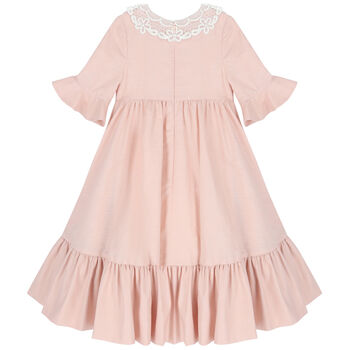 Girls Pink & Ivory Dress