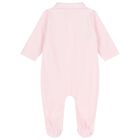 Baby Girls Pink & White Babygrow, 1, hi-res