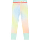 Girls Multicoloured Logo Leggings, 1, hi-res