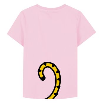 Girls Pink Tiger Logo T-Shirt