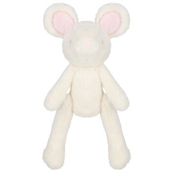 Baby Girls Ivory & Pink Mouse Wings Baby Toy