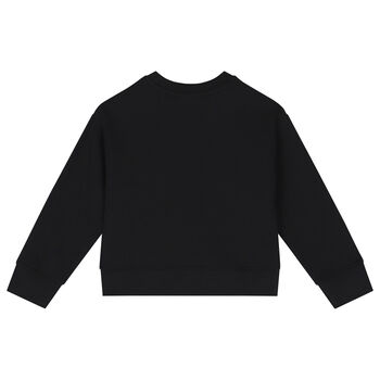 Girls Black Logo Sweatshirt