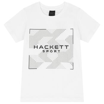 تيشيرت اولاد بالشعار باللون الابيض 