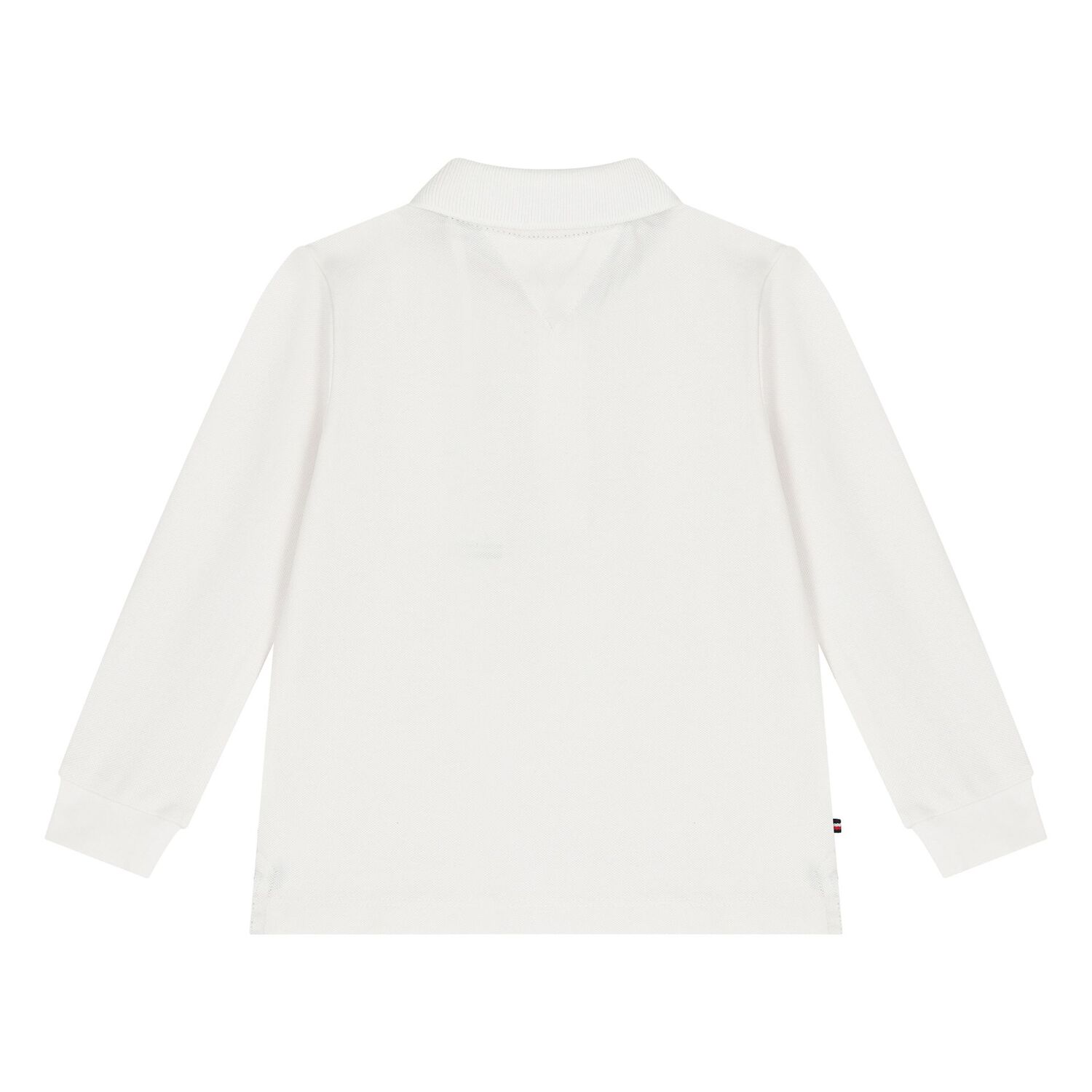 Younger Boys White Logo Long Sleeve Top, 1, hi-res