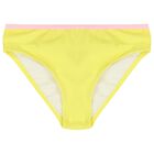Girls Pink & Yellow Ruffled Bikini, 1, hi-res