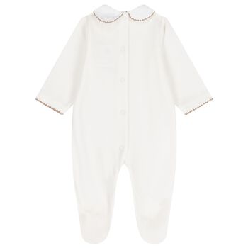 Baby Girls Ivory Teddy Bear Babygrow
