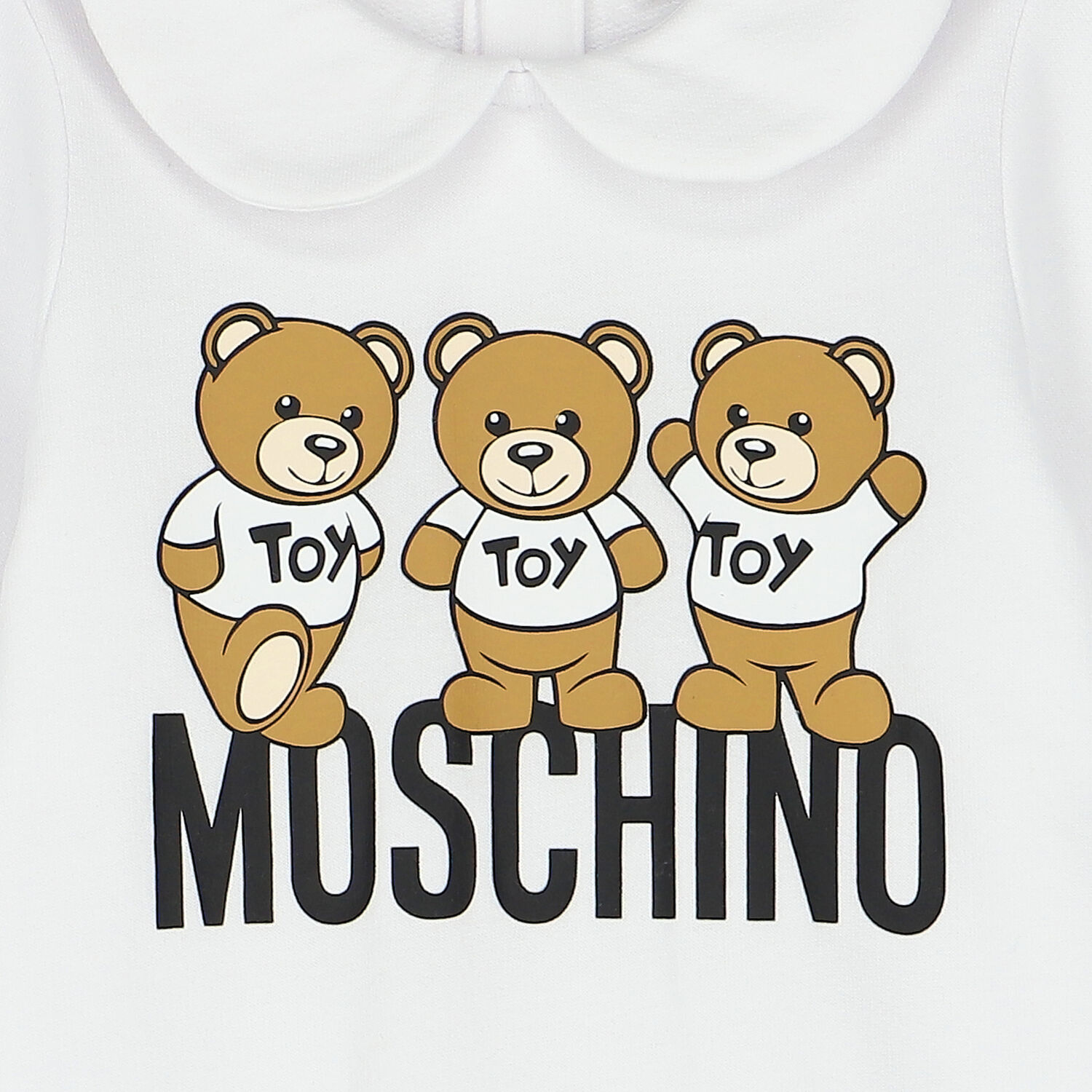 White Teddy Bear Logo Babygrow, 1, hi-res image number null