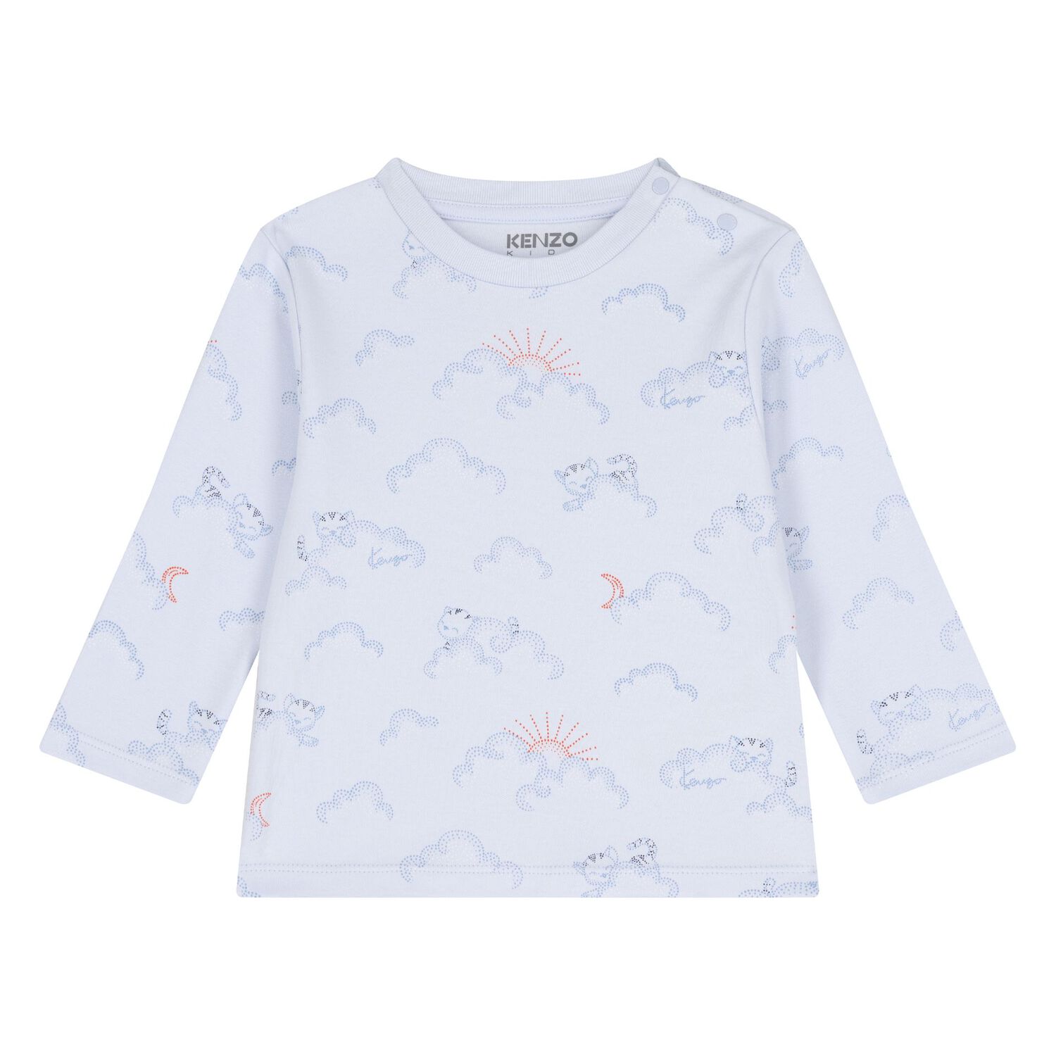 طقم بنطلون اولاد بطبعه سحاب باللون الازرق , 1, hi-res