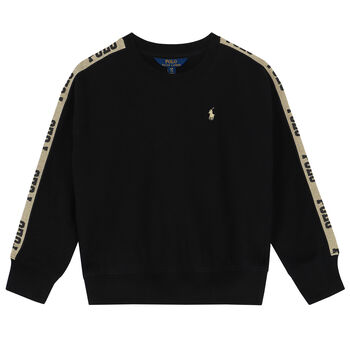 Girls Black Logo Sweatshirt