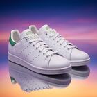 White & Green Stan Smith Trainers, 3, hi-res