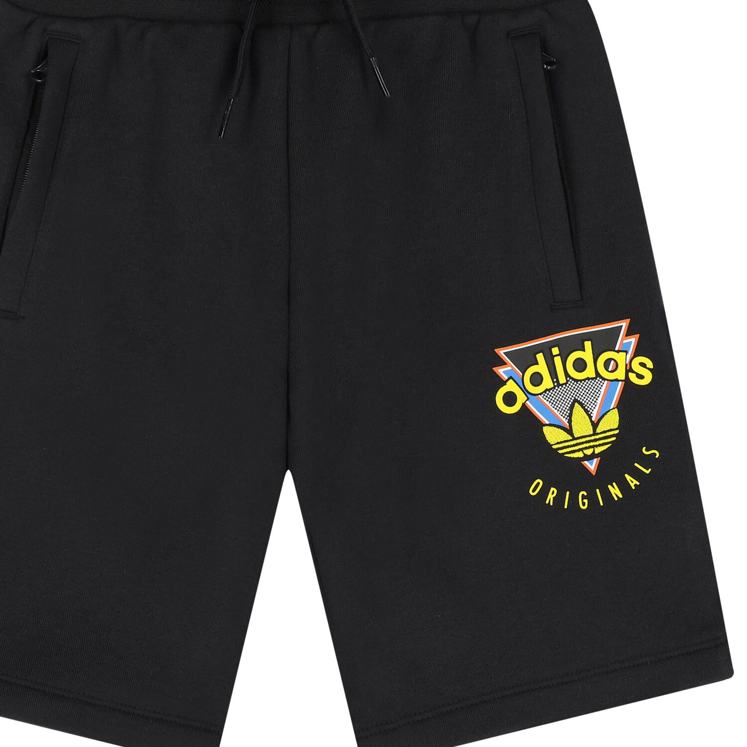 Boys Black Logo Shorts, 1, hi-res
