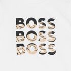 Younger Boys White Logo T-Shirt, 1, hi-res