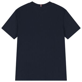 Boys Navy Blue Logo T-Shirt