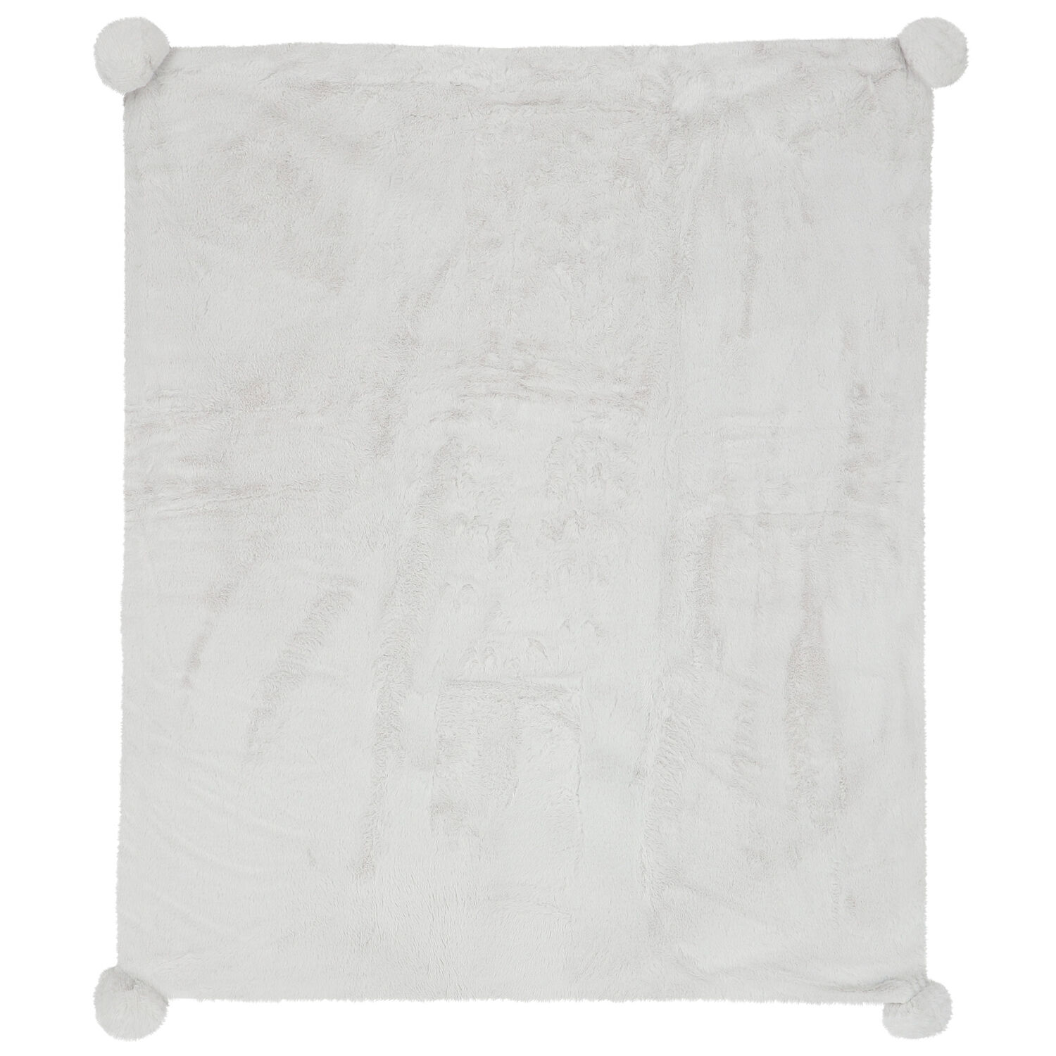 Grey & Ivory Faux Fur Baby Blanket, 1, hi-res image number null