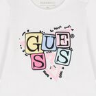 Baby Girls White Logo Long Sleeve Top, 1, hi-res