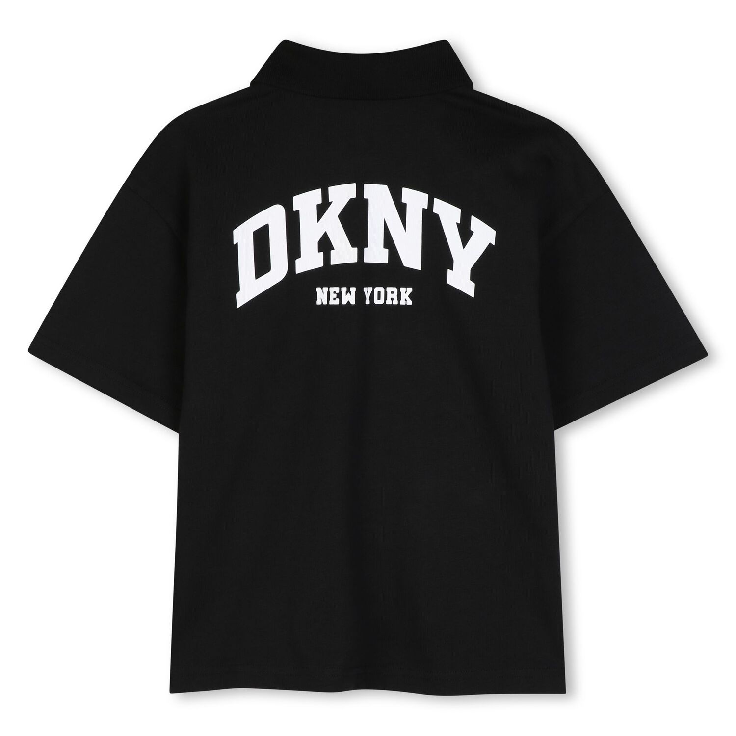 Boys Black Logo Polo Shirt, 1, hi-res