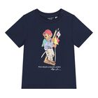 Baby Boys Navy Blue Polo Bear T-Shirt, 1, hi-res