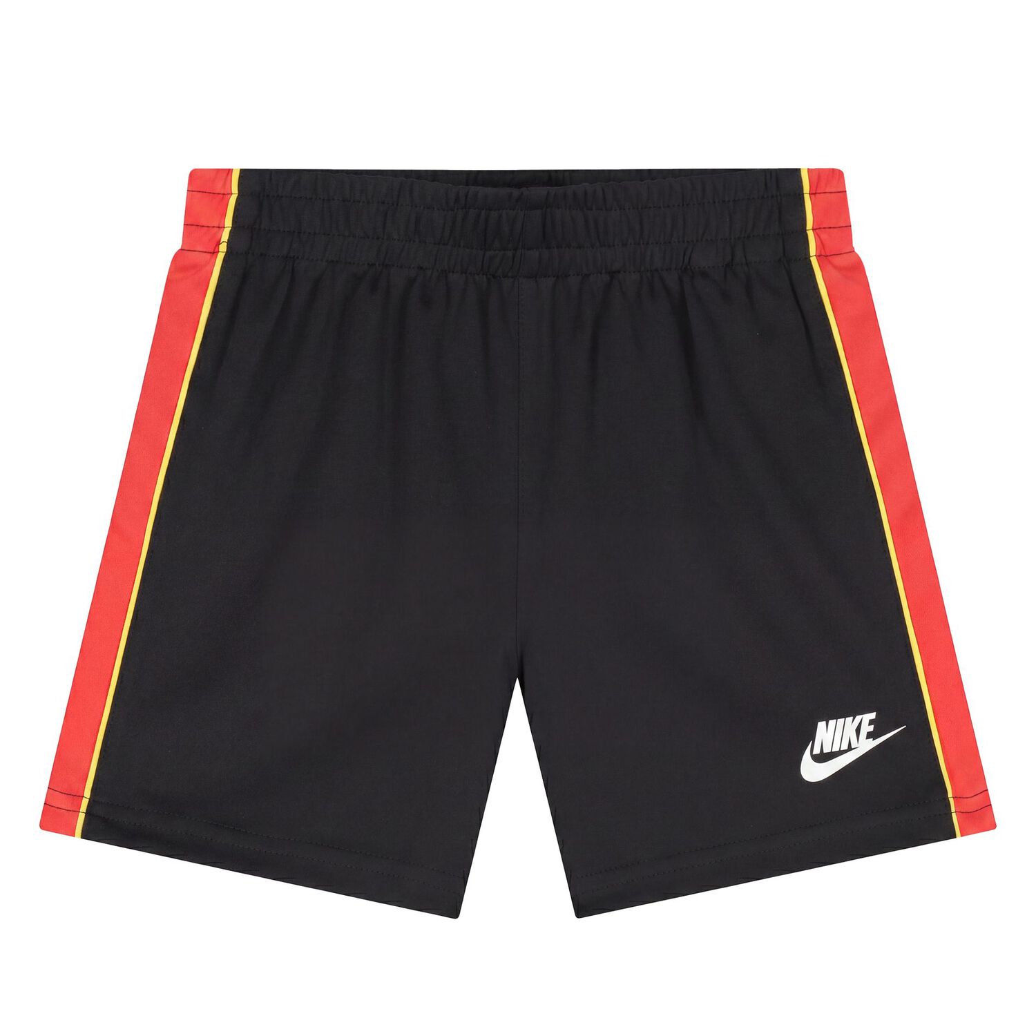 Younger White, Red & Black Logo Shorts Set, 1, hi-res