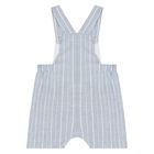Baby Boys Blue & White Dungaree Set, 2, hi-res