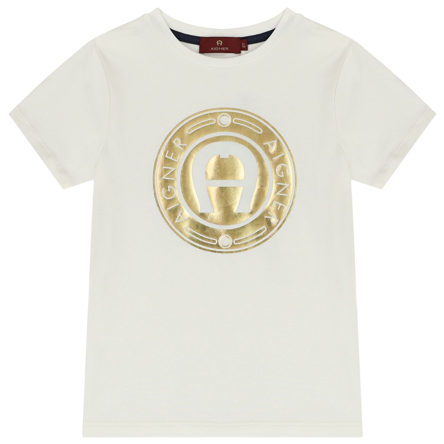 بيجاما أولاد بالشعار باللون الأبيض والكحلي, 1, hi-res image number null