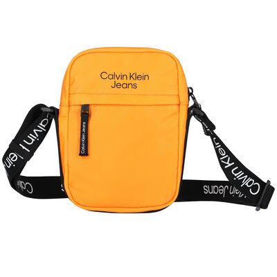 حقيبة بالشعار باللون البرتقالي