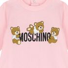 لبس أطفال بناتي باللون الوردي بشعار دب تيدي, 3, hi-res