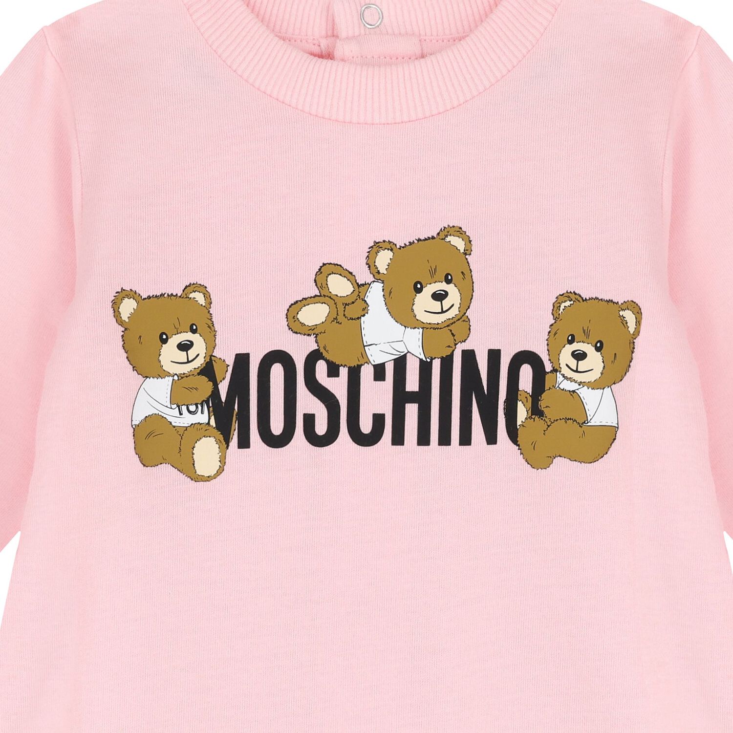 لبس أطفال بناتي باللون الوردي بشعار دب تيدي, 3, hi-res