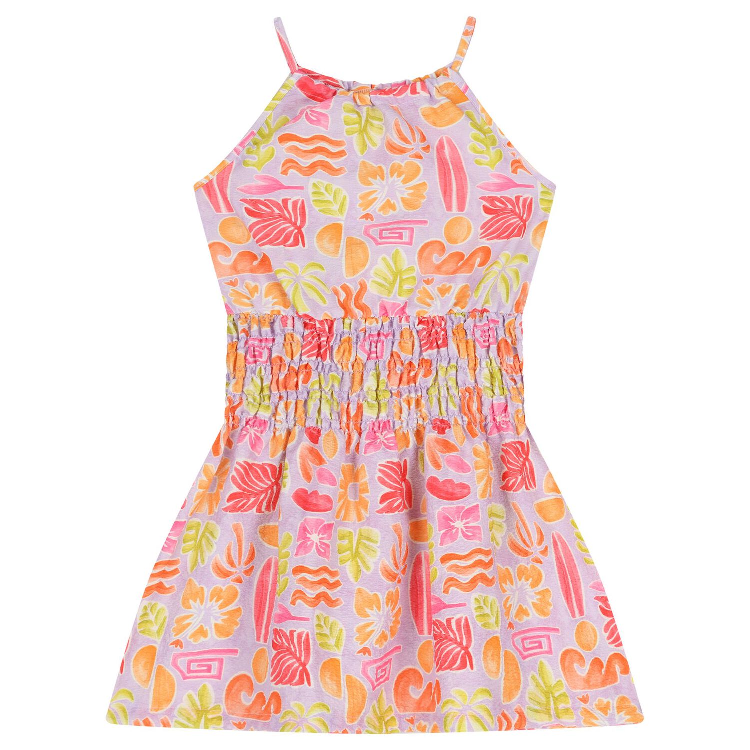 Girls Multi-Coloured Sleeveless Dress, 1, hi-res