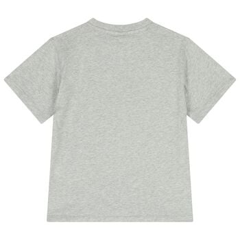 تيشيرت باللون الرمادي بشعار للأولاد