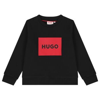 Boys Black Logo Sweatshirt