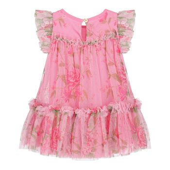 Baby Girls Pink Floral Tulle Dress