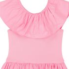 Girls Pink Ruffled Dress, 1, hi-res