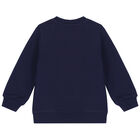 Younger Boys Navy Tiger Logo Sweatshirt, 2, hi-res