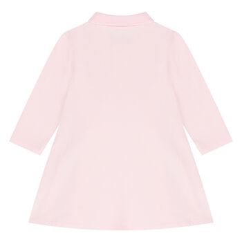 Younger Girls Pink Logo Polo Dress