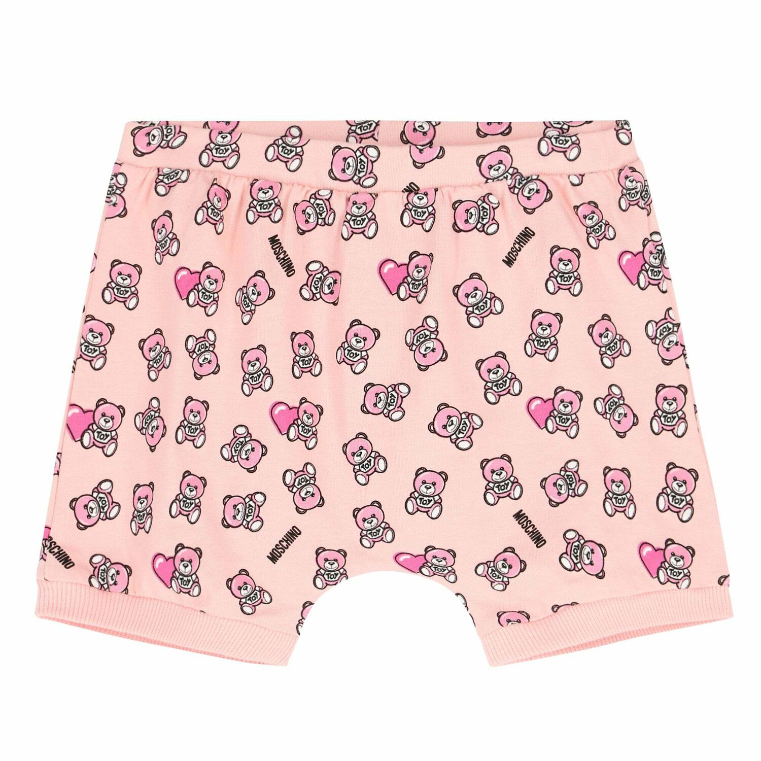Younger Girls White & Pink Logo Short Set, 1, hi-res image number null