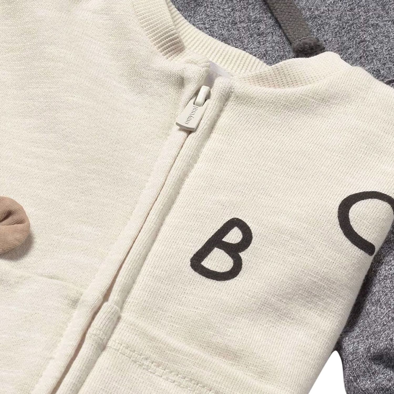 Baby Boys Grey & Beige Tracksuit Set, 1, hi-res